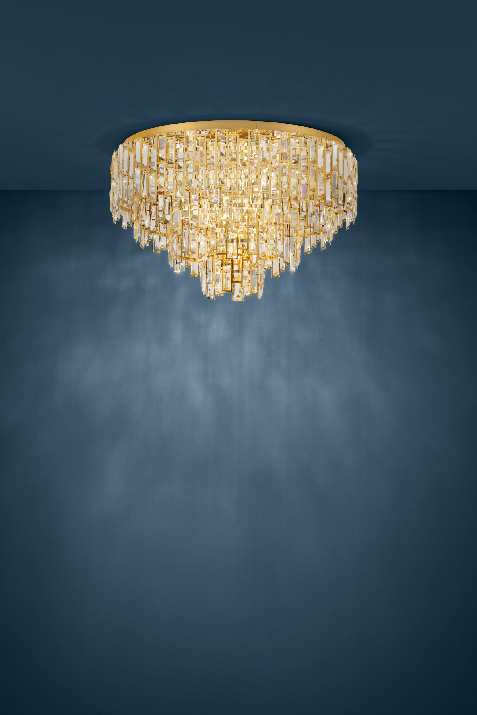 EGLO - Brass/Crystal 'Calmeilles' Chandelier