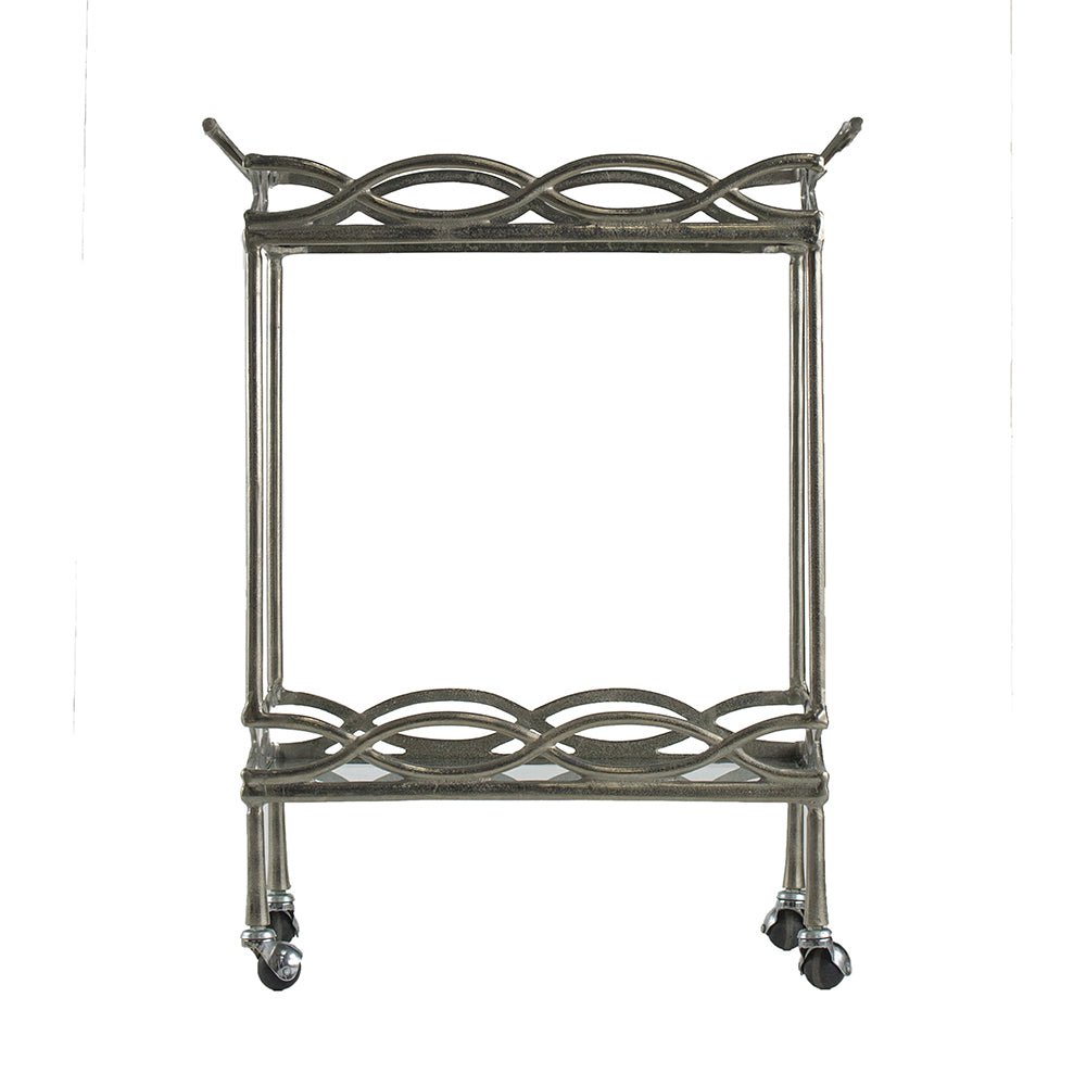 SILVER BAR CART