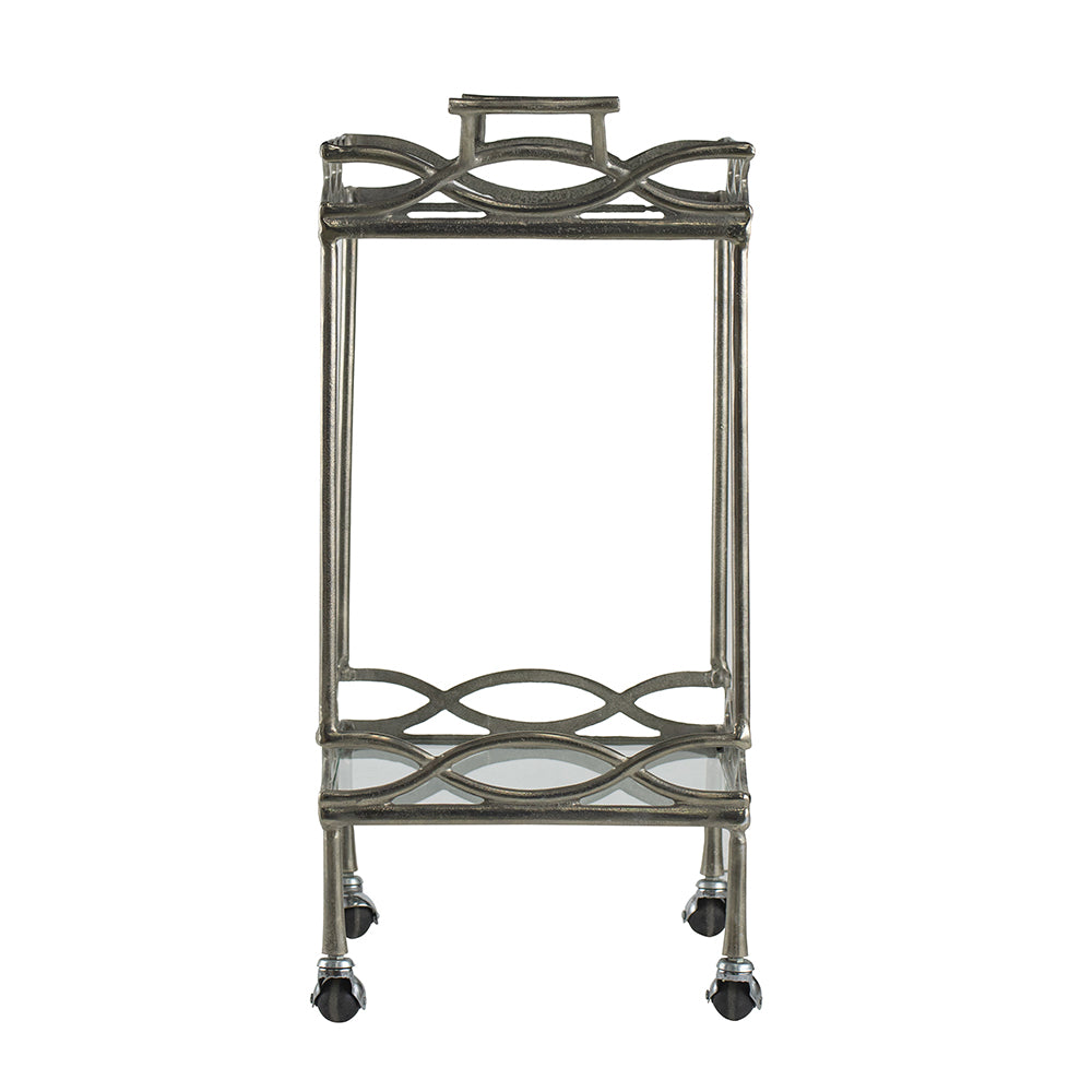 SILVER BAR CART