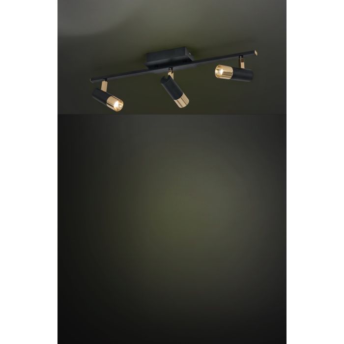 EGLO - Black-Brass 'Tomares' Track Lamp