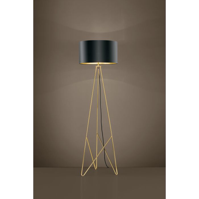 EGLO - Brass-Black-Gold 'Camporale' Floor Lamp