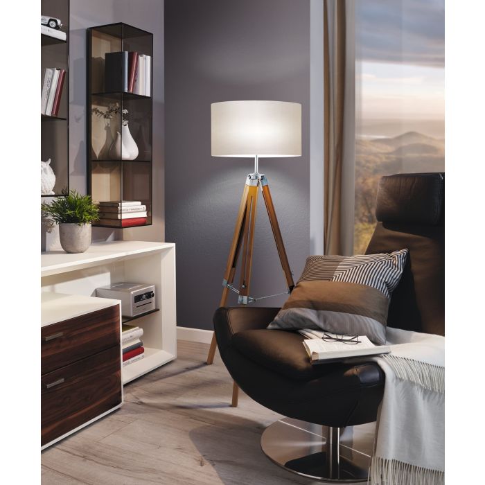 EGLO - Wood-Beige 'Lantada' Floor Lamp