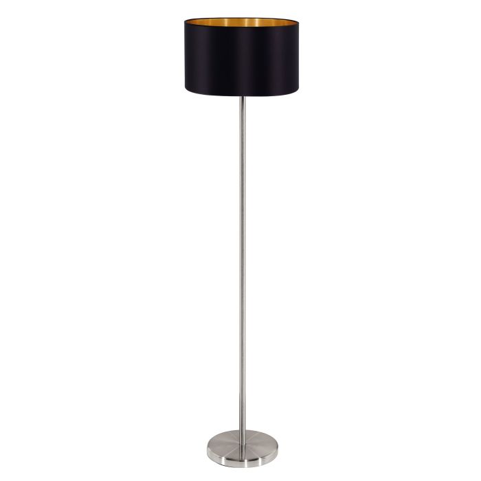 EGLO - Nickel-Black-Gold 'Maserlo' Floor Lamp