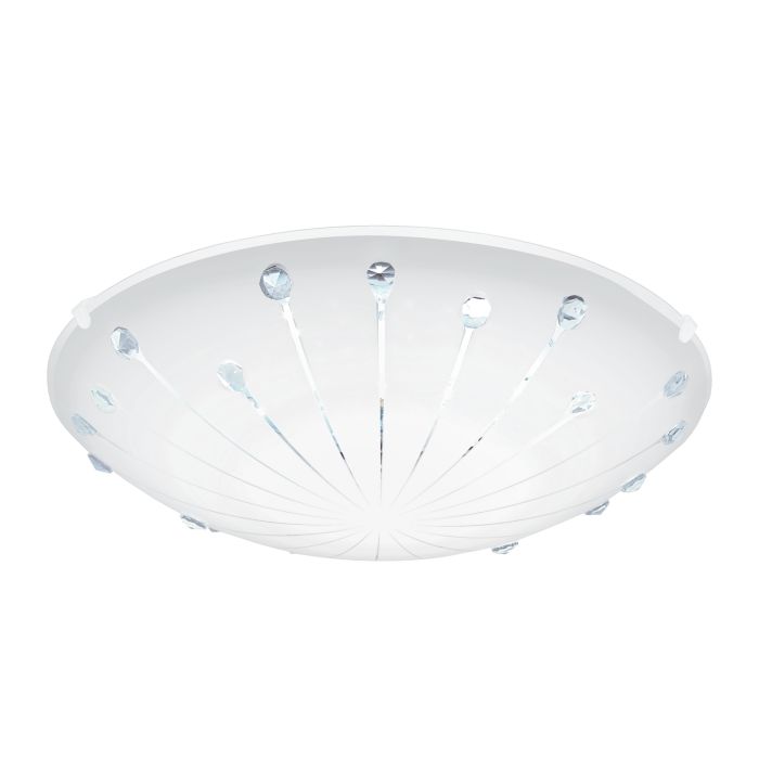 EGLO - Granille White Crystal 'Margitta 1' Ceiling Lamp