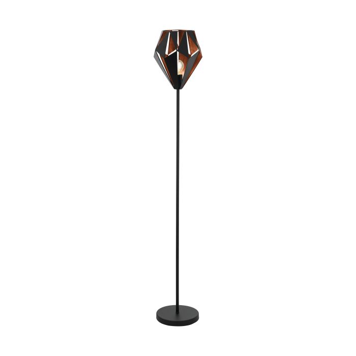 EGLO - Black-Copper 'Carlton 1' Floor Lamp