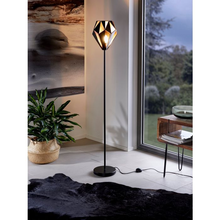 EGLO - Black-Copper 'Carlton 1' Floor Lamp