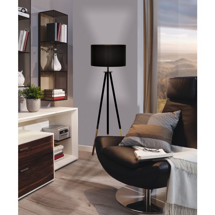 EGLO - Brown-Cappuccino-Gold 'Bidford Floor Lamp