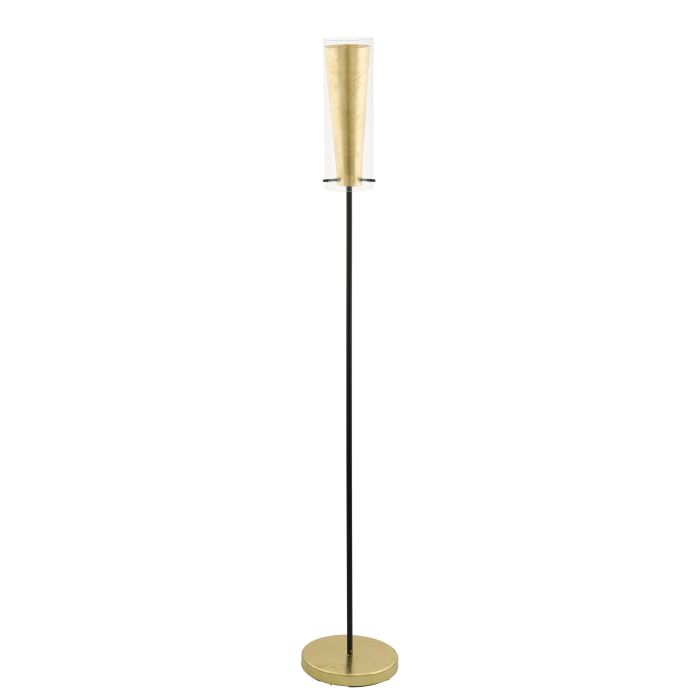 EGLO - Black-Clear-Gold 'Pinto Gold' Floor Lamp