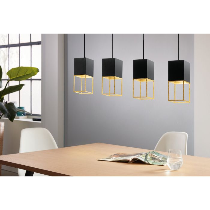 EGLO - Black-Gold 'Montebaldo' Pendant Lamp