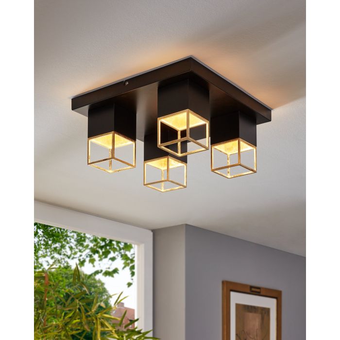 EGLO - Black Gold 'Montebaldo' Ceiling Lamp