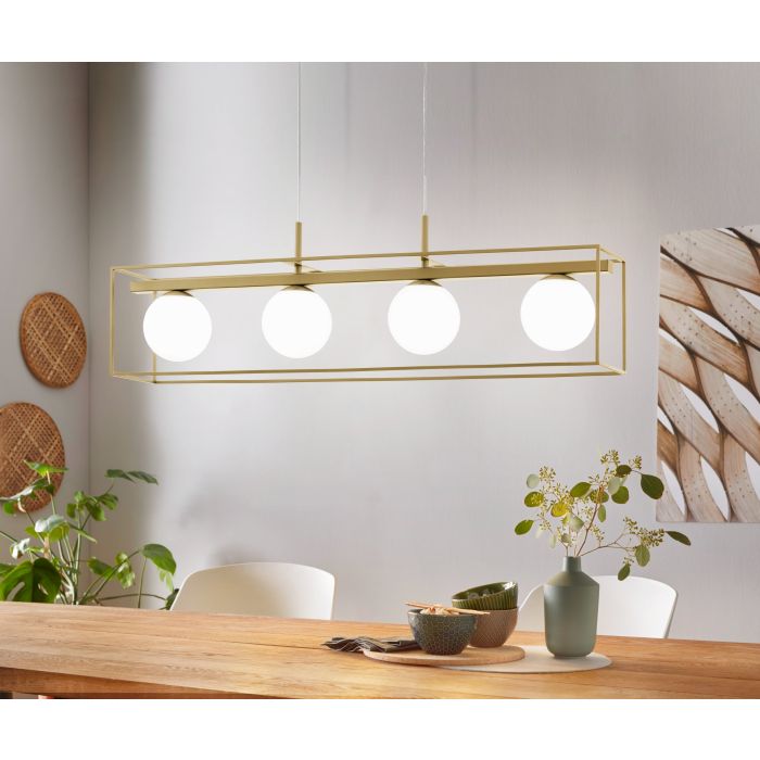 EGLO - Champagne-White 'Vallaspra' Pendant Lamp