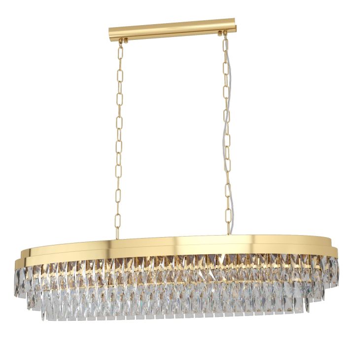 EGLO - Gold-Crystal 'Valparaiso' Chandelier