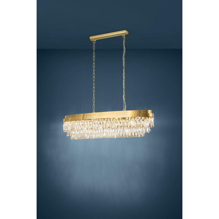 EGLO - Gold-Crystal 'Valparaiso' Chandelier