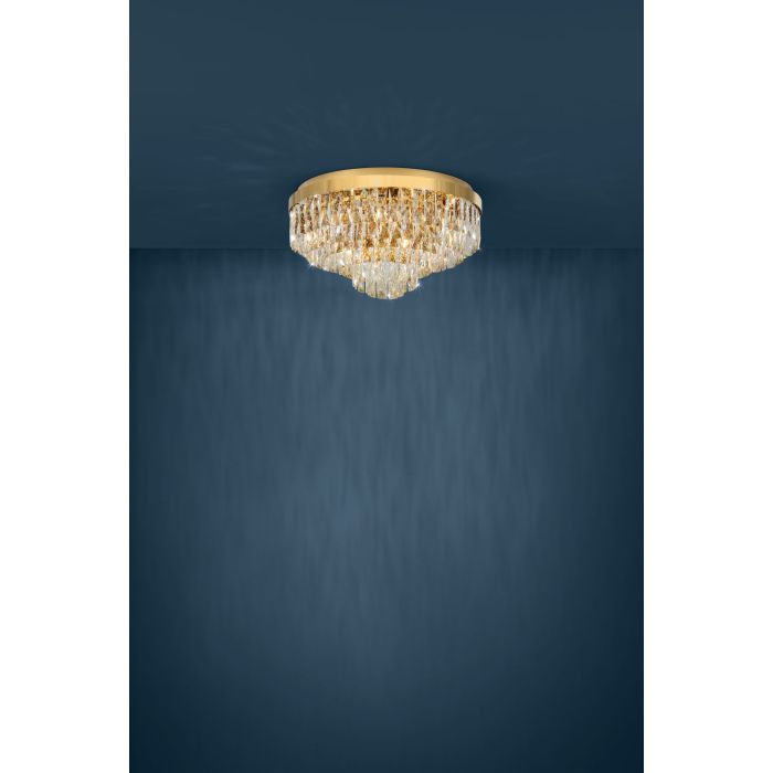 EGLO - Gold/Crystal 'Valparaiso' Chandelier