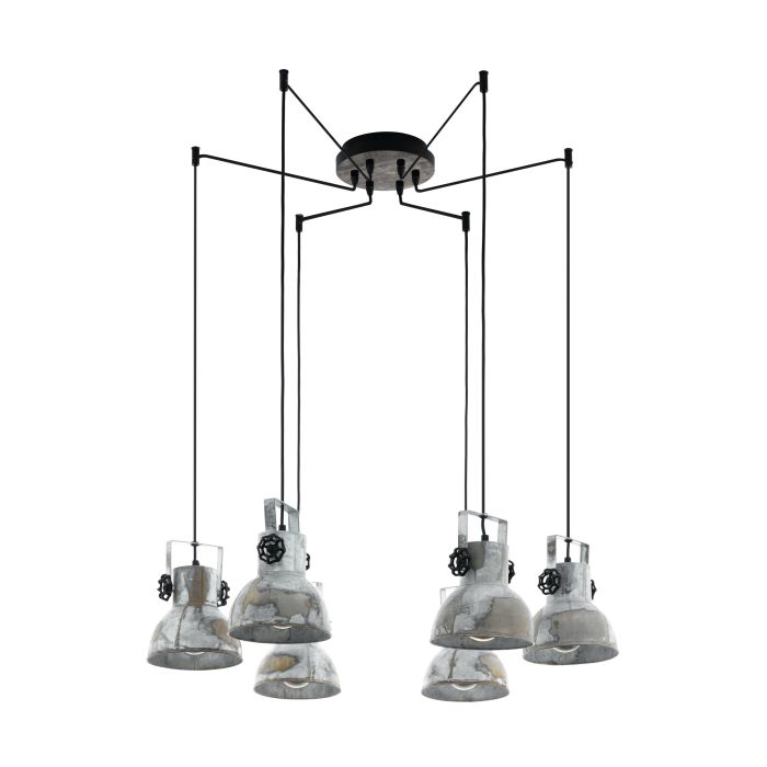 EGLO - Wood-Zinc Look 'Barnstaple' Pendant Lamp