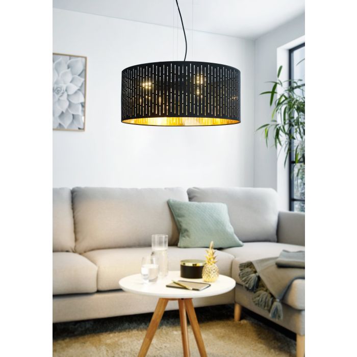 EGLO - Black-Gold 'Varillas' Pendant Lamp