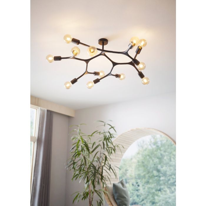 EGLO - Black 'Bocadella 1' Ceiling Lamp