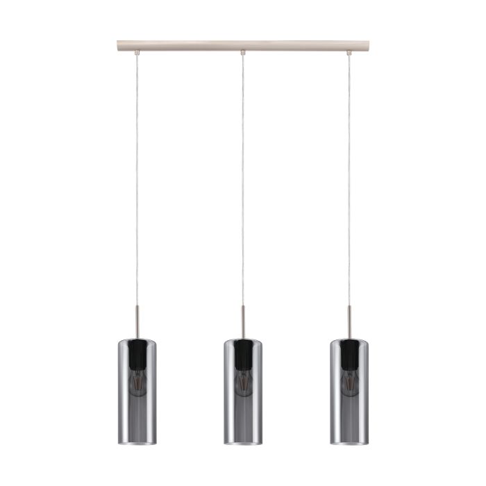 EGLO - Satin Nickel-Black-Transparent 'Selvino' Pendant Lamp