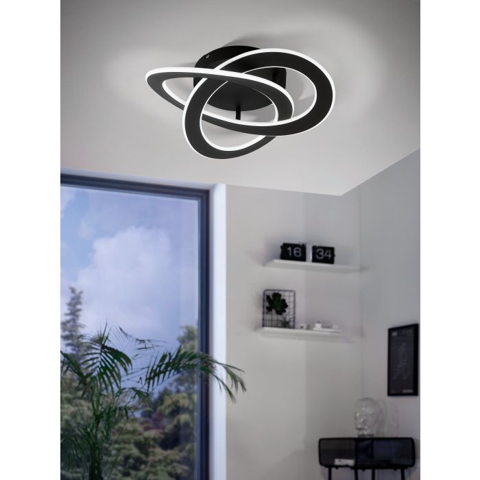 EGLO - Black-White 'Rolimare' Ceiling Lamp