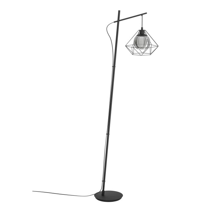 EGLO - Black-Transparent 'Vernham' Floor Lamp