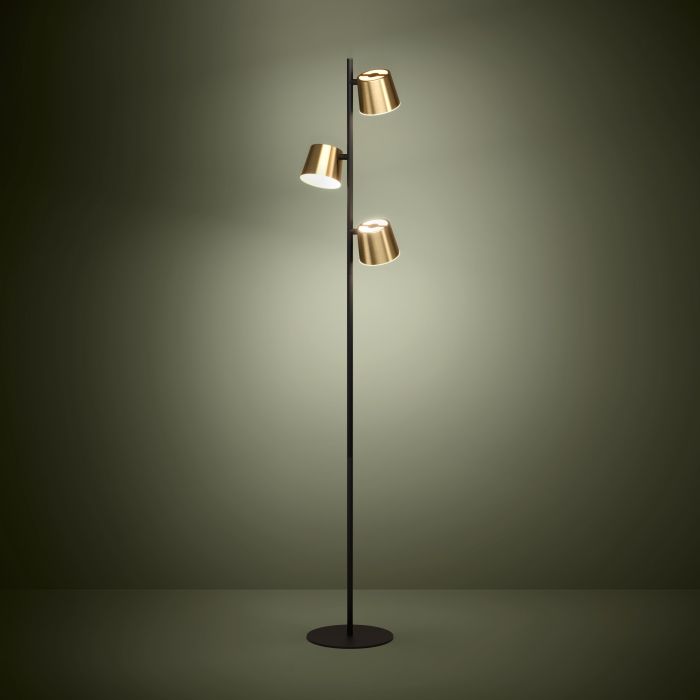 EGLO - Black-Brass 'Altamira' Floor Lamp