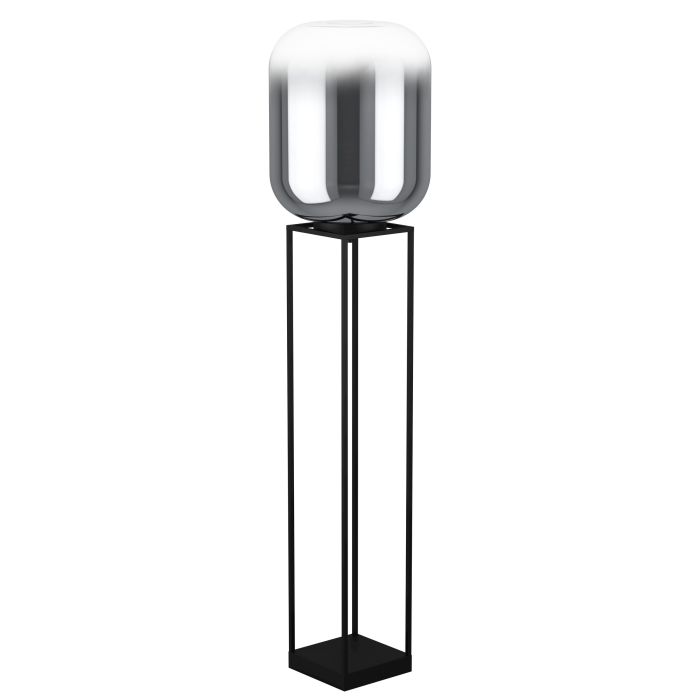 EGLO -  Black-Transparent 'Bulciago' Floor Lamp