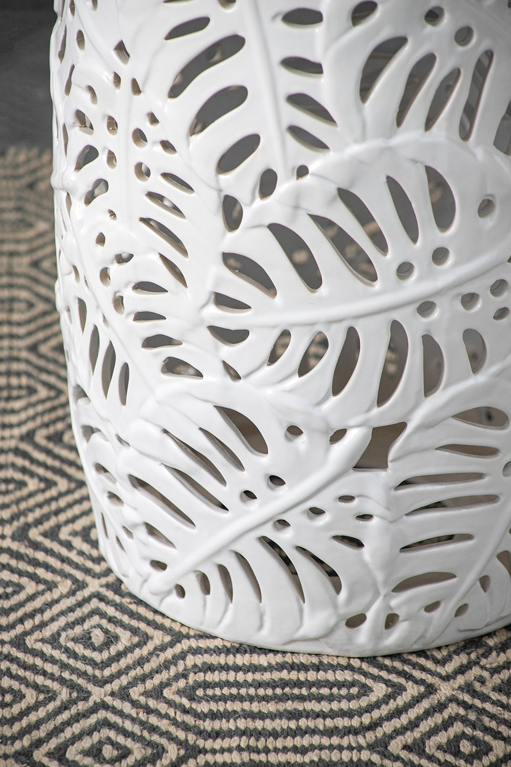 Palm Leaf Cutwork Garden Stool