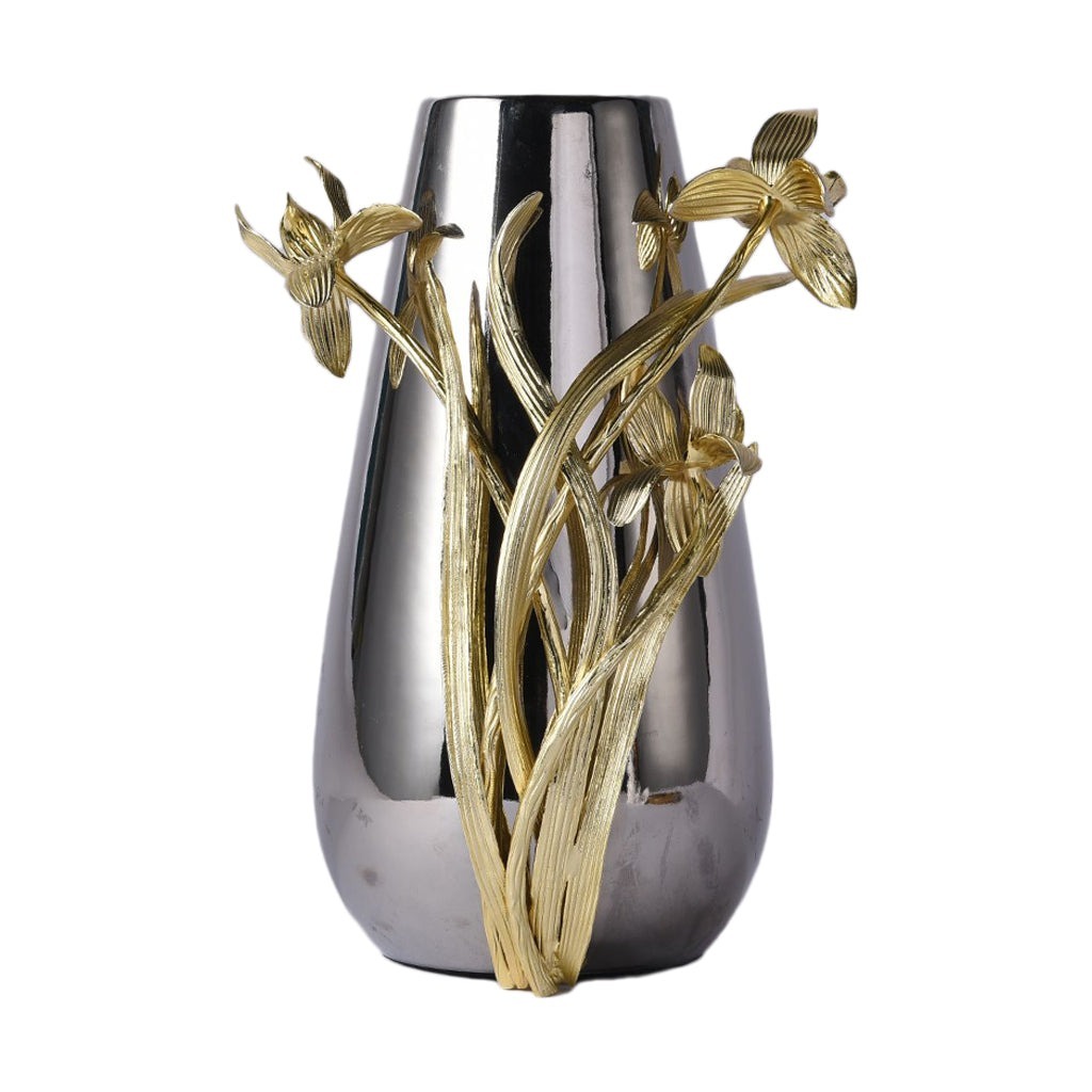 Decorative Vase - Silver & Gold