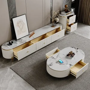 Zennova Home's Marble Accent Coffee Table